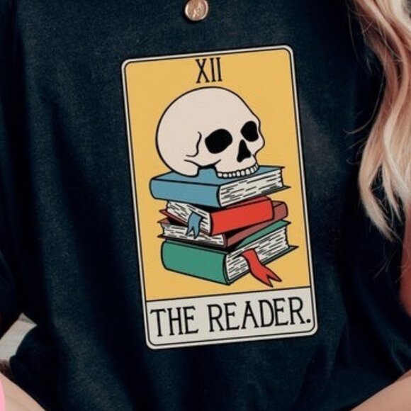 Tarot Card T Shirt Women The Reader Bookish Girls Gift - Picture 3 of 3